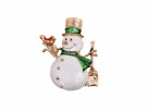 GOLDFINGER WHITE SNOWMAN BROOCH thumbnail