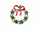 GOLDFINGER CHRISTMAS WREATH BROOCH thumbnail