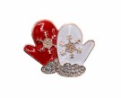 GOLDFINGER CHRISTMAS GLOVES BROOCH thumbnail