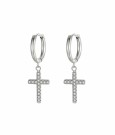 CROSS CRYSTAL HOOPS STÅL thumbnail