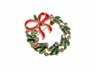 GOLDFINGER CHRISTMAS WREATH BROOCH thumbnail