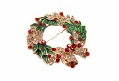 GOLDFINGER CHRISTMAS WREATH WITH BELLS BROOCH thumbnail